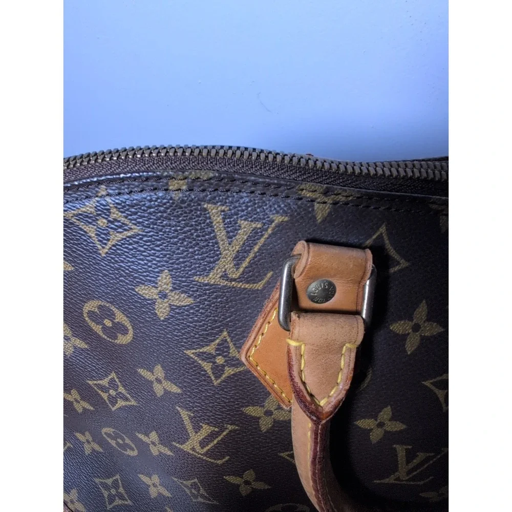 Louis Vuitton Alma PM Monogram Canvas Leather Vintage Bag‎ Brown Vintage